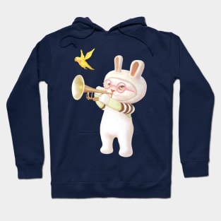 Bunny with Trumpet Hoodie